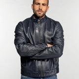 Berrien - Blouson cuir perforé