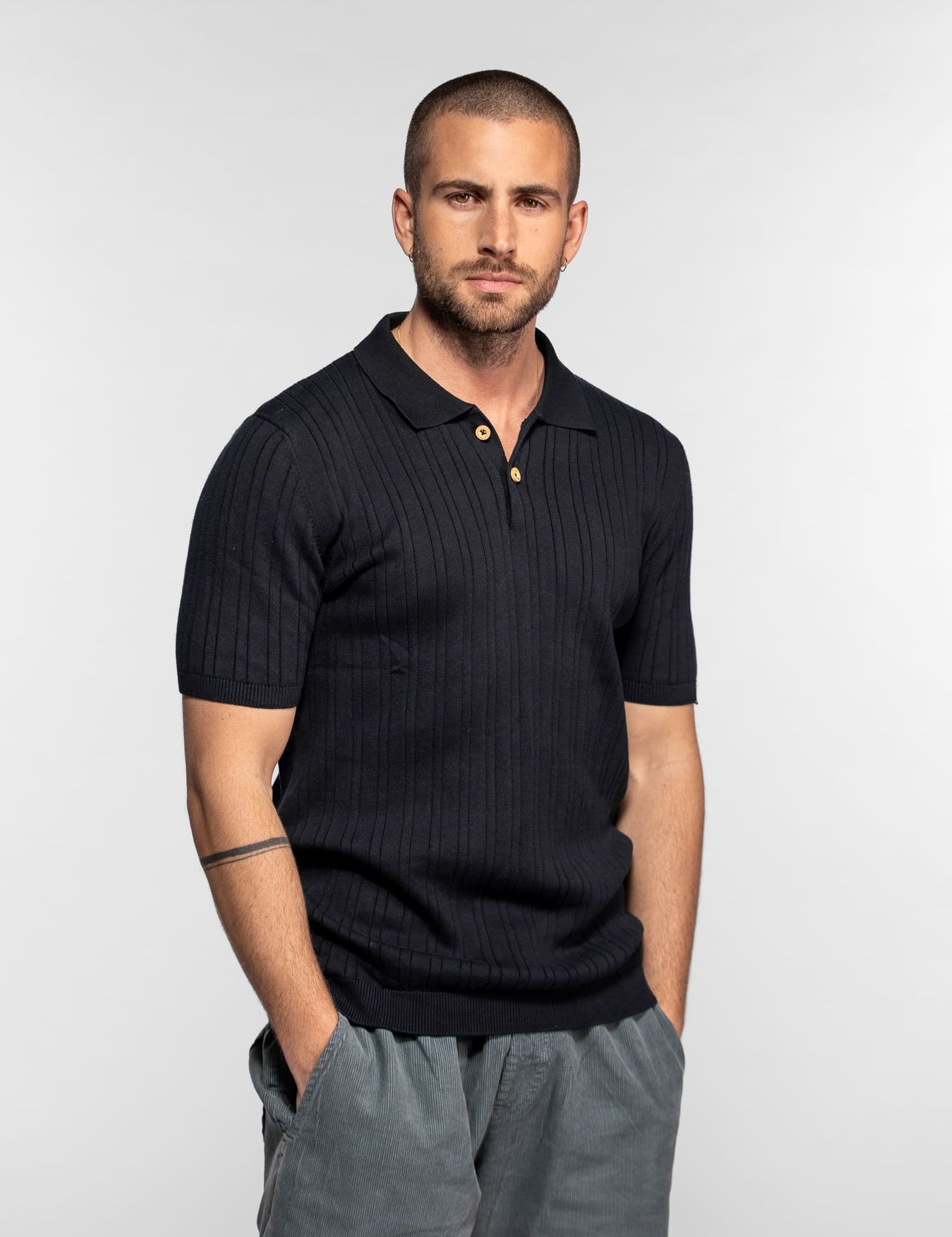 Dent - Polo en tricot homme