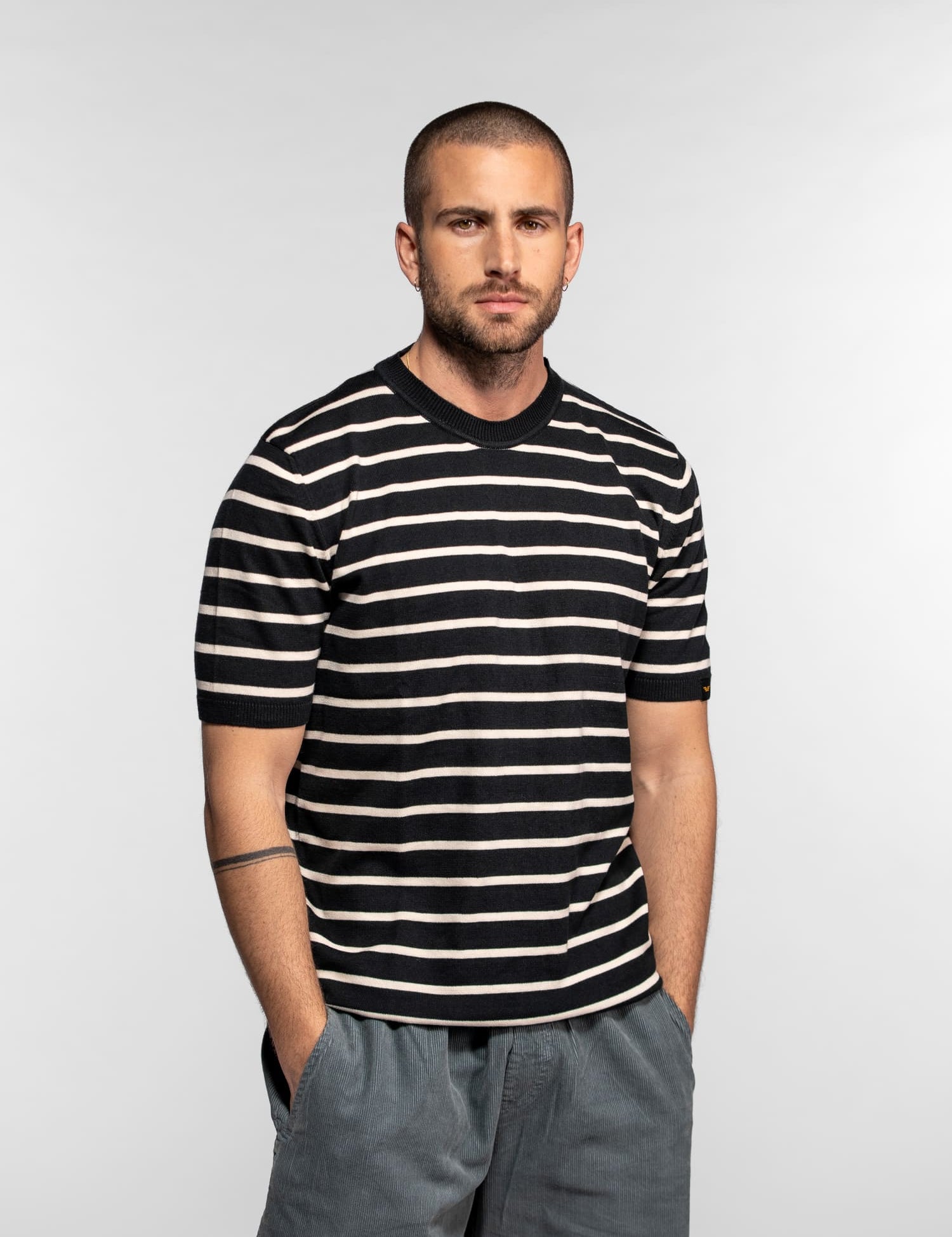 Holt - Pull tricot marinière