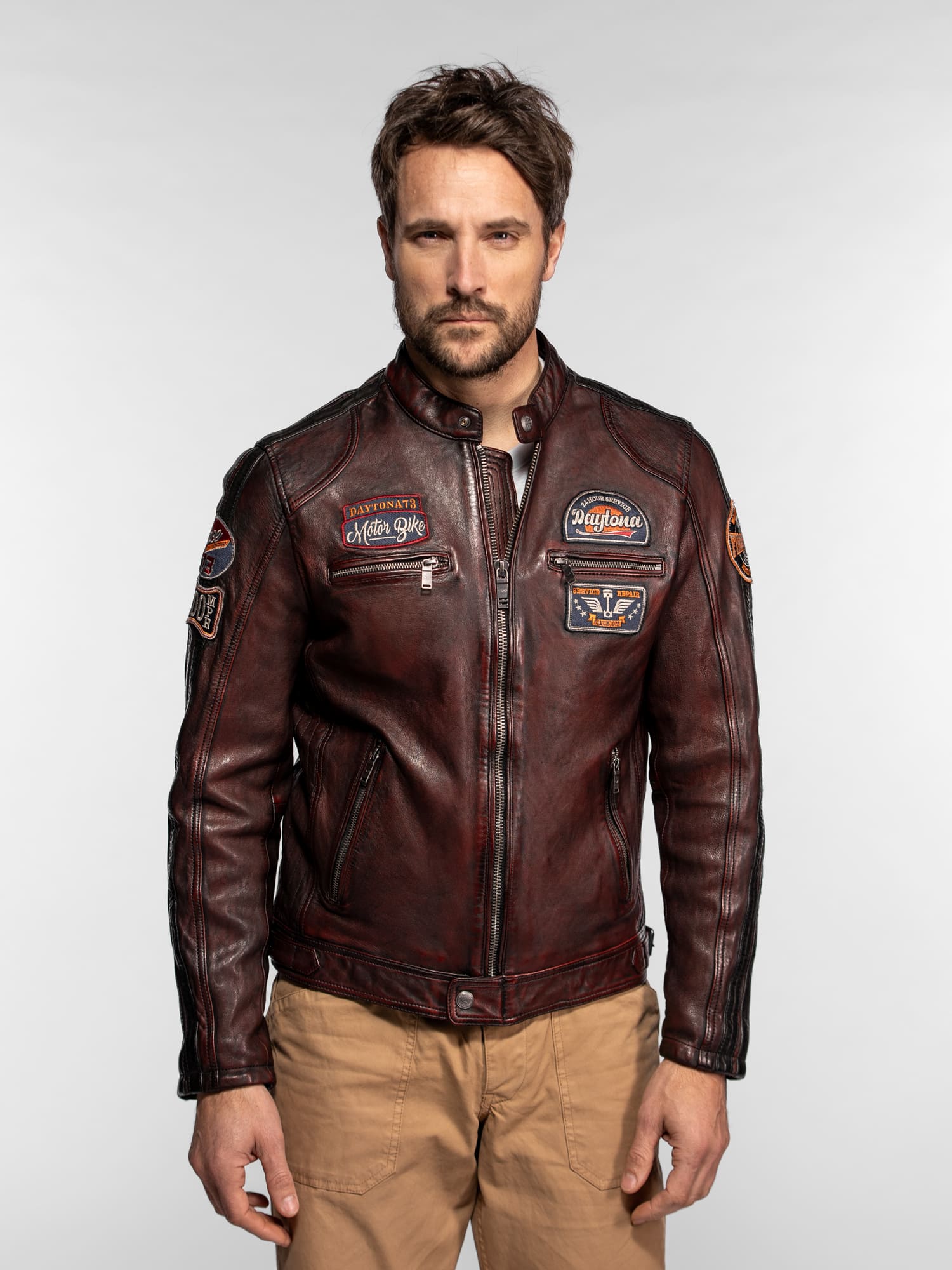 Blouson Moto Cuir Vintage Aniak | Style Racing – Daytona 73