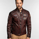 Aniak - Blouson cuir moto vintage