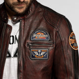 Aniak - Blouson cuir moto vintage