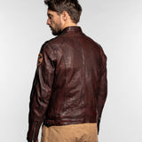 Aniak - Blouson cuir moto vintage