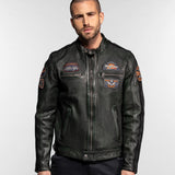Aniak - Blouson cuir moto vintage