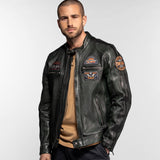 Aniak - Blouson cuir moto vintage