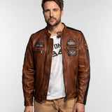 Aniak - Blouson cuir moto vintage
