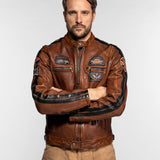 Aniak - Blouson cuir moto vintage