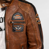 Aniak - Blouson cuir moto vintage