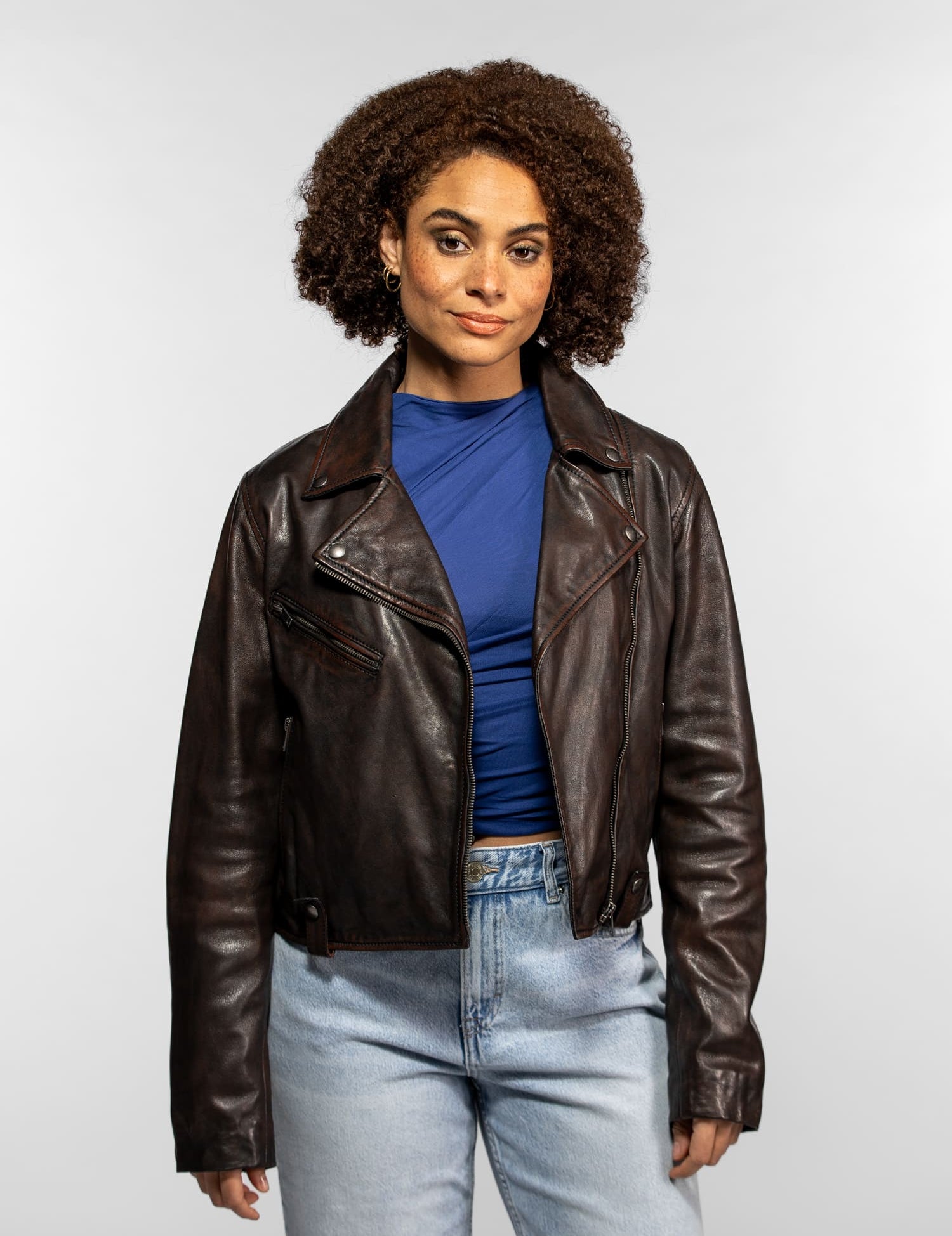 Daisy - Blouson cuir vintage