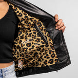 Bannock - Blouson cuir à franges