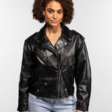 Bannock - Blouson cuir à franges