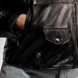 Bannock - Blouson cuir à franges