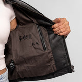 Peony - Blouson cuir femme