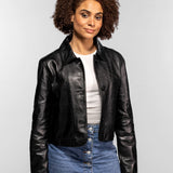 Wisteria - Blouson cuir femme