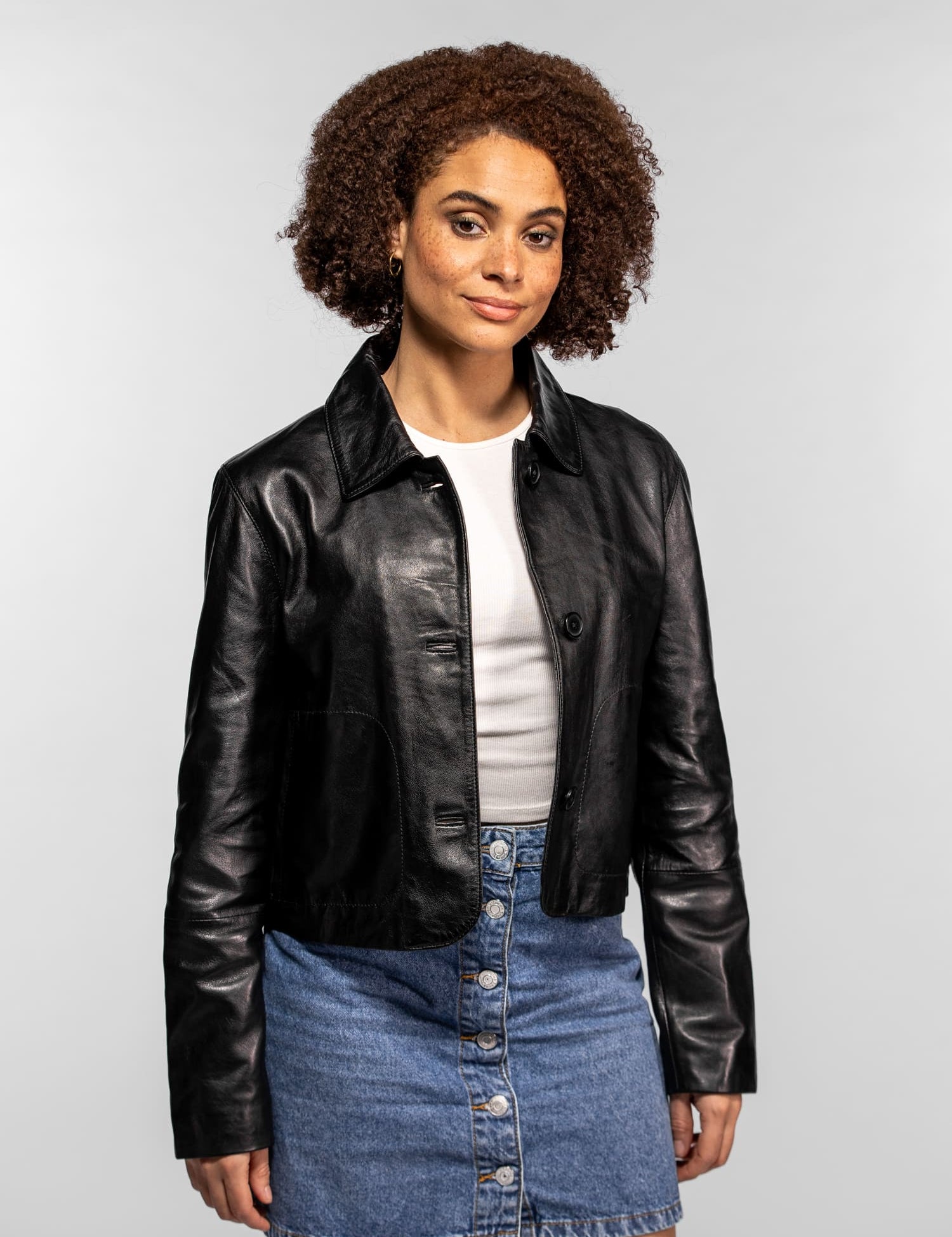 Wisteria - Blouson cuir femme