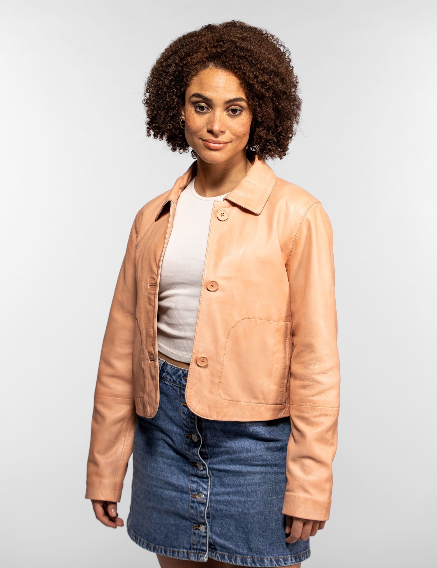 Wisteria - Blouson cuir femme