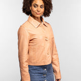 Wisteria - Blouson cuir femme