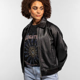 Tulip - Blouson cuir femme