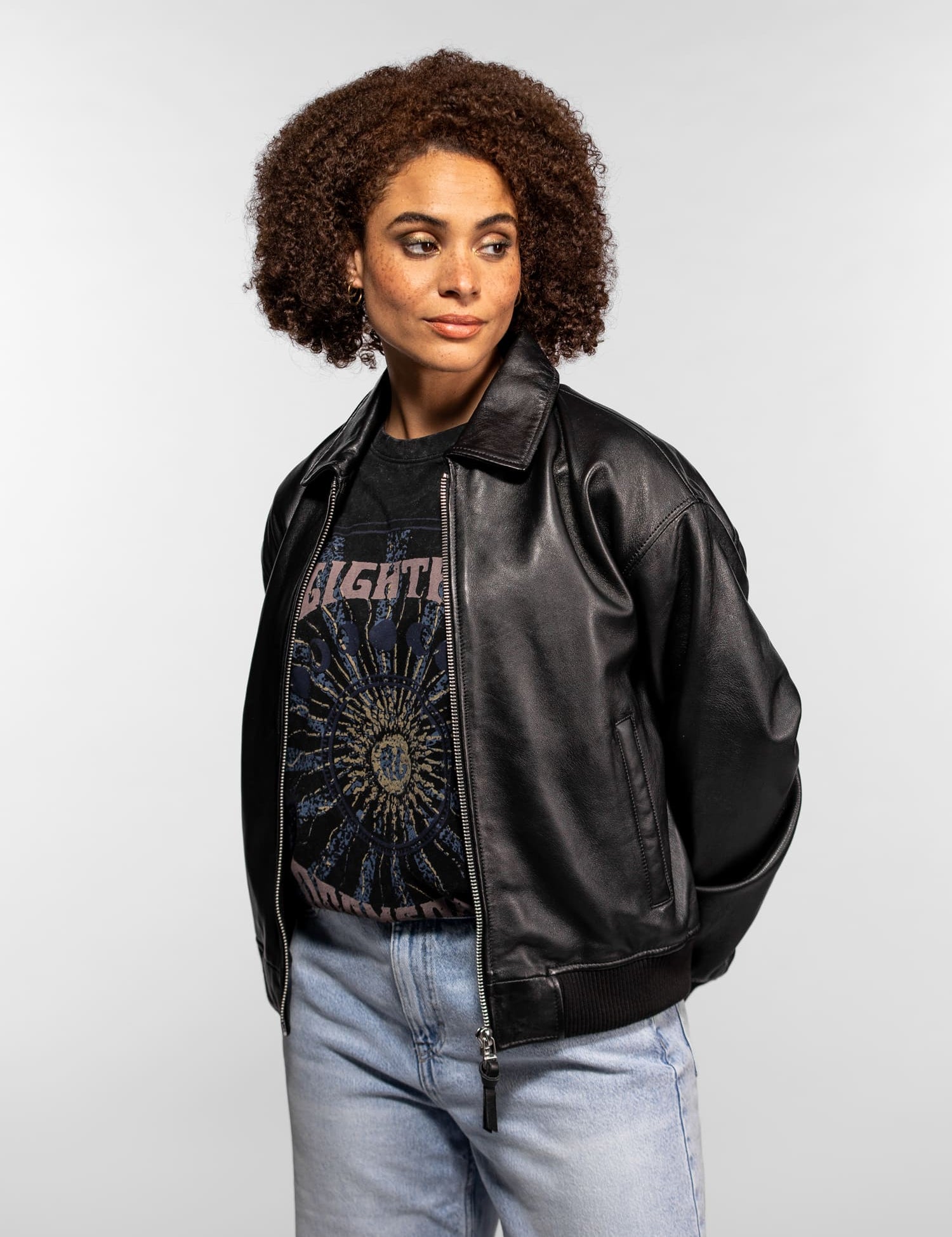 Tulip - Blouson cuir femme