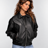 Tulip - Blouson cuir femme
