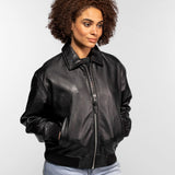 Tulip - Blouson cuir femme