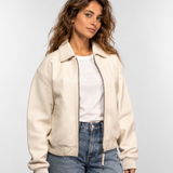 Tulip - Blouson cuir femme