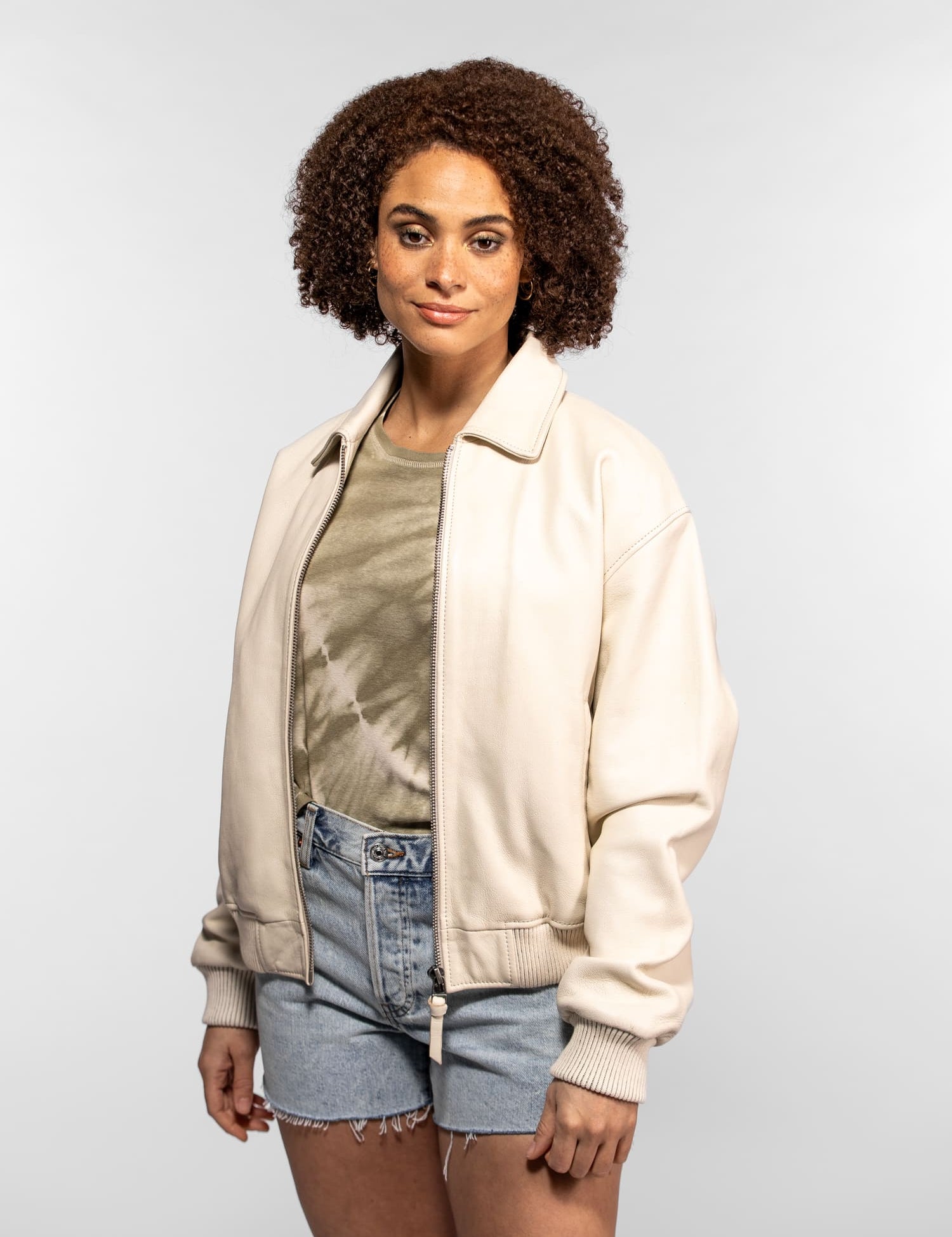 Tulip - Blouson cuir femme
