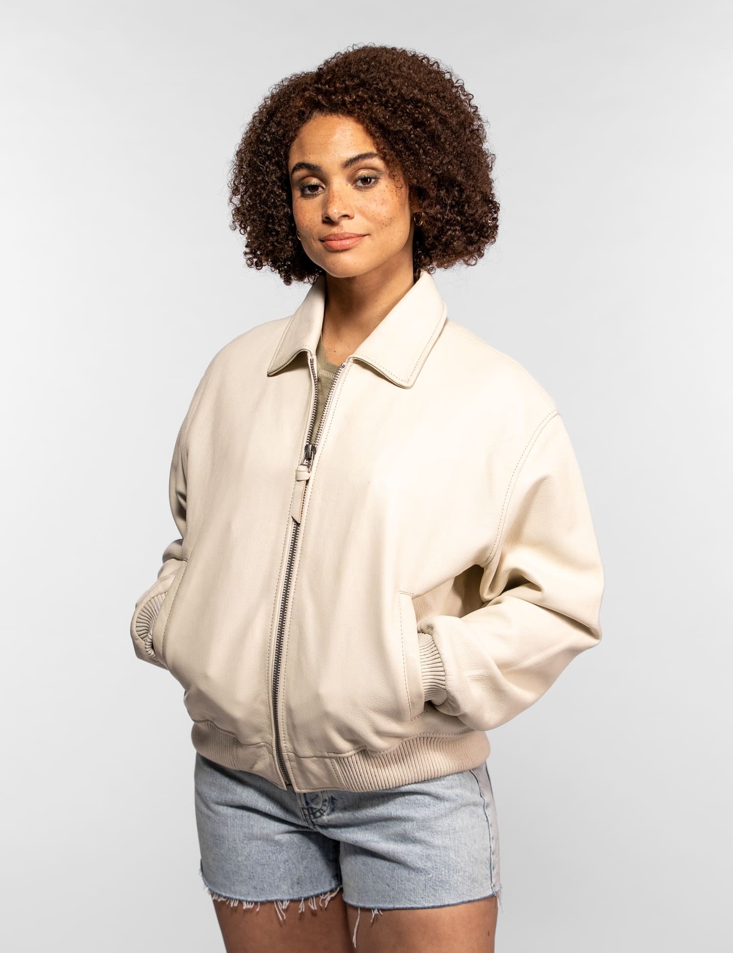 Tulip - Blouson cuir femme