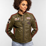 Christina - Blouson cuir moto femme