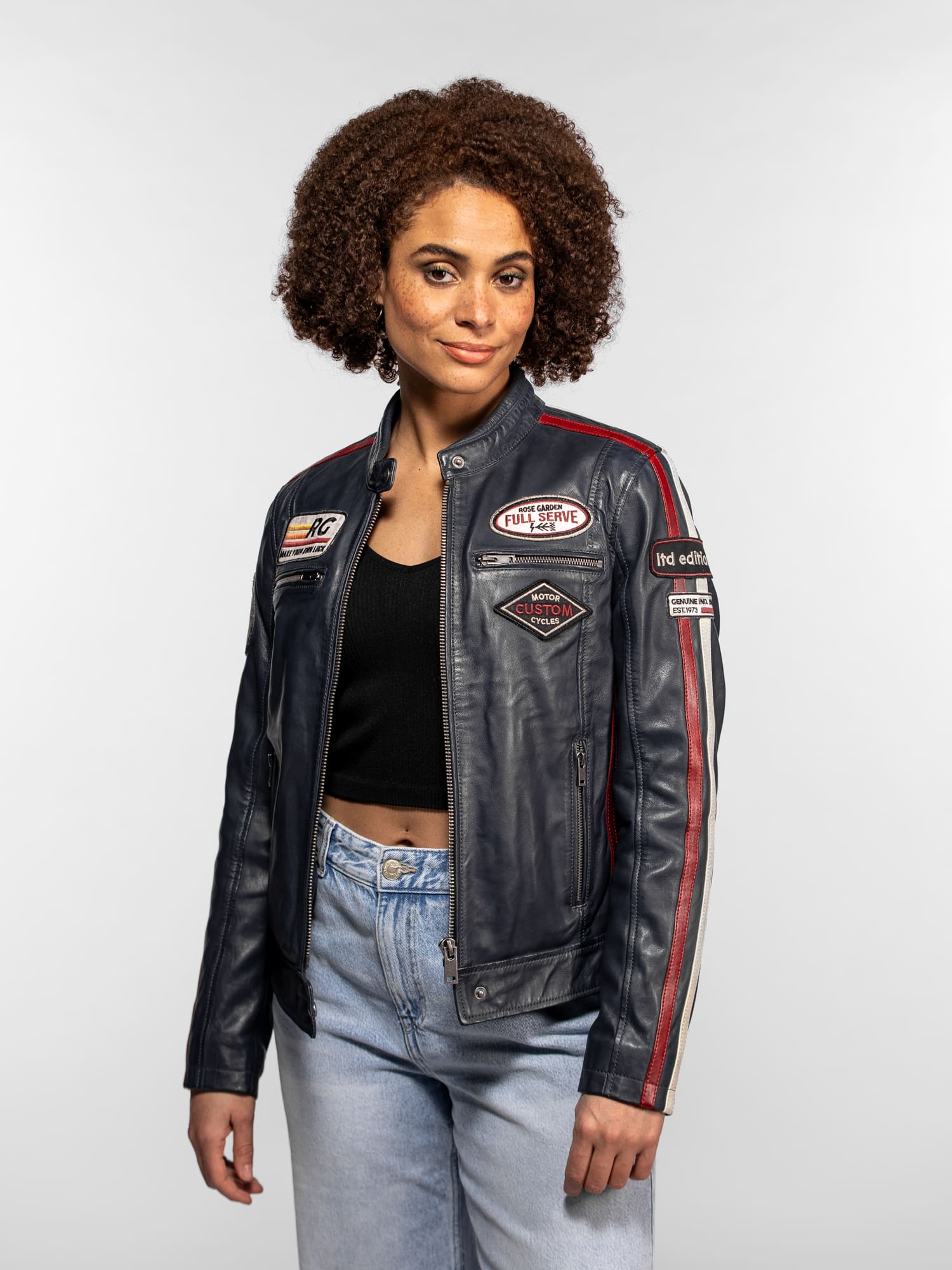 Christina - Women's Leather Motorcycle Jacket – Daytona 73