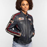 Christina - Blouson cuir moto femme