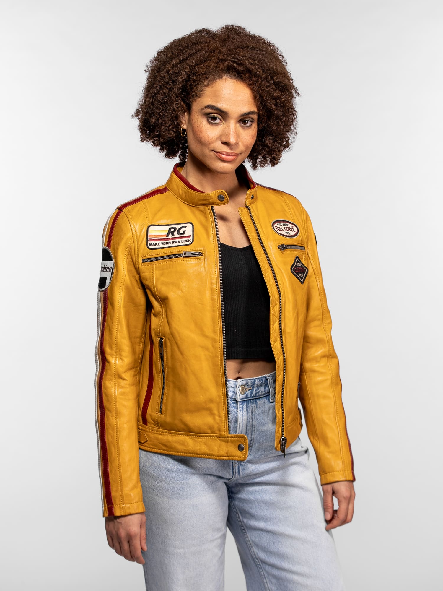 Christina - Women's Leather Motorcycle Jacket – Daytona 73