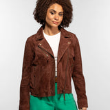 Fern - Blouson cuir suédé femme