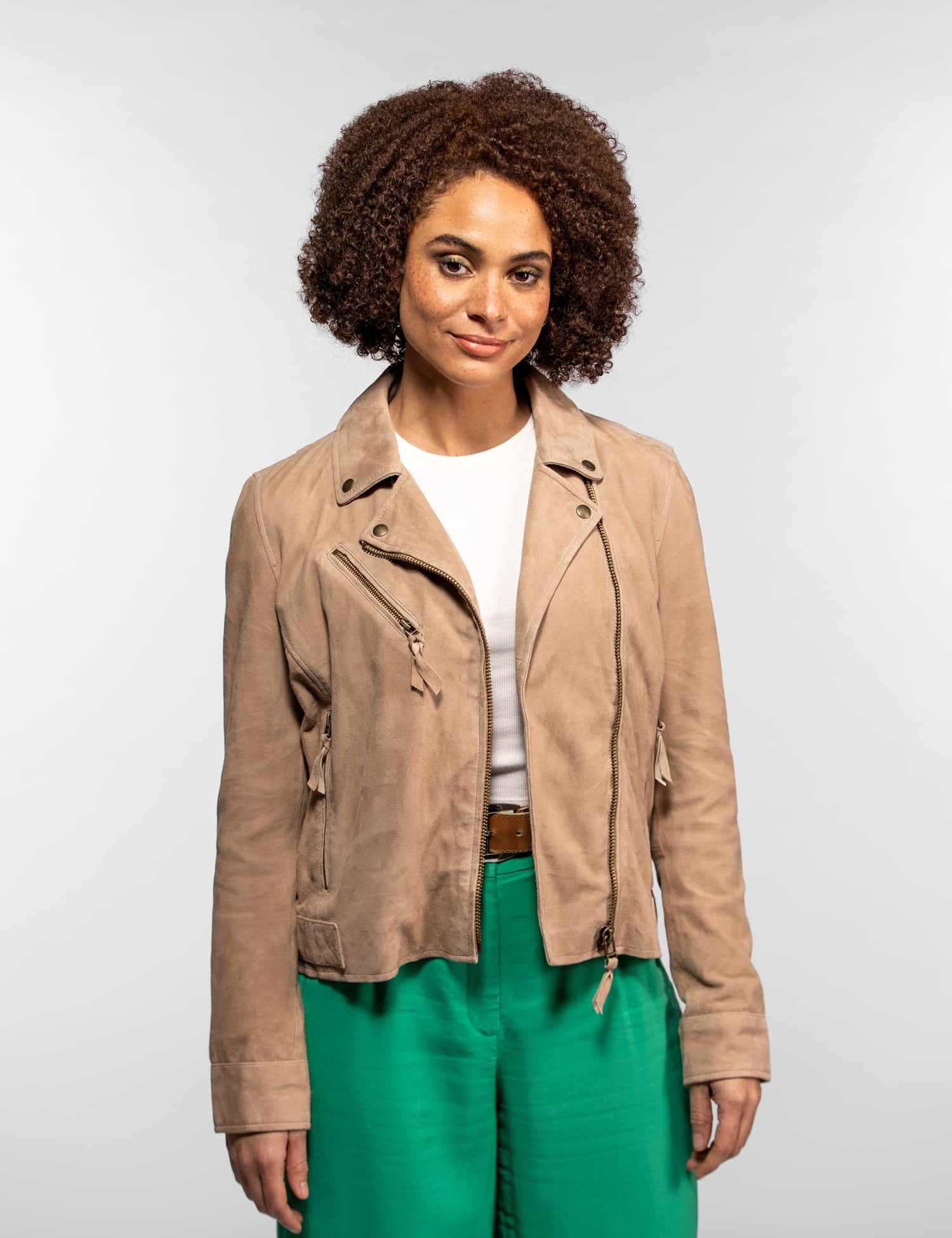 Fern - Blouson cuir suédé femme