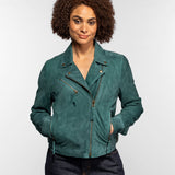 Fern - Blouson cuir suédé femme