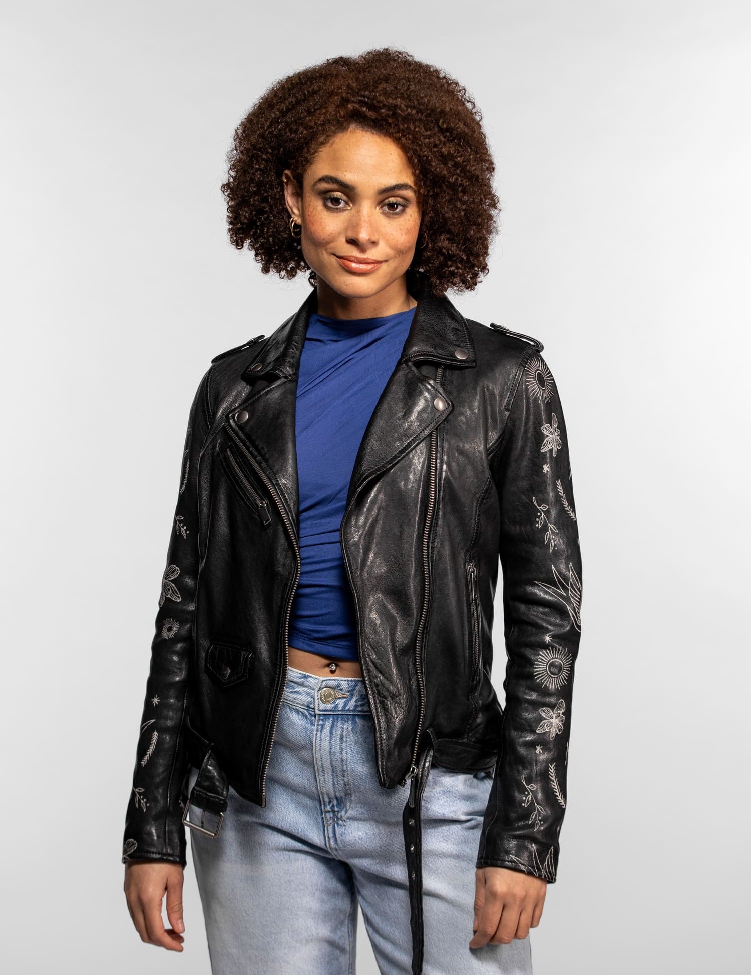 Nora - Blouson cuir femme