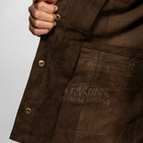 Hazel - Veste en cuir suédé femme