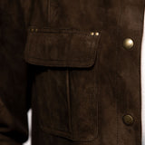 Hazel - Veste en cuir suédé femme