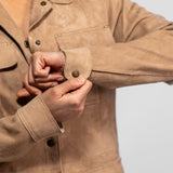 Hazel - Veste en cuir suédé femme