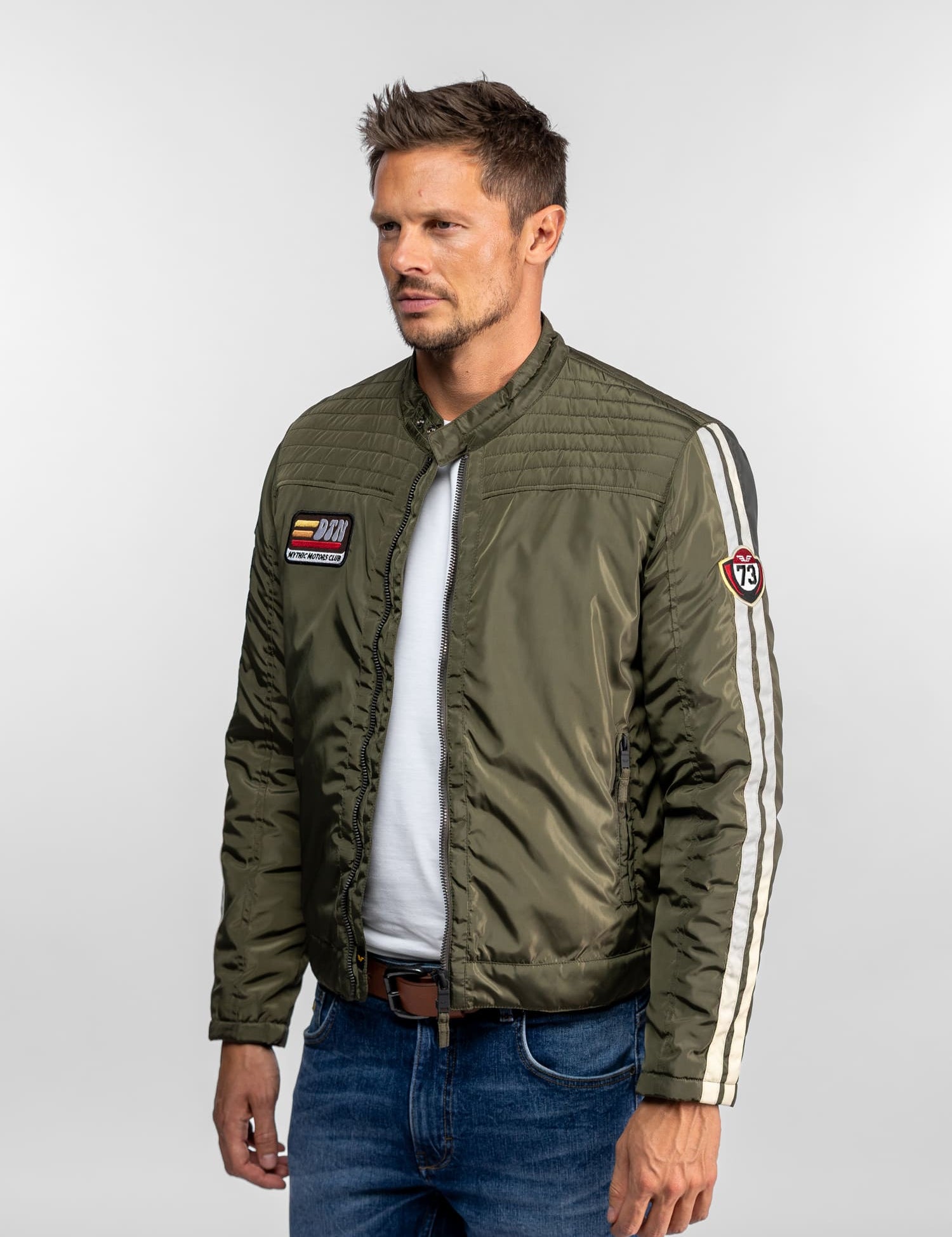 Lansine - Veste moto homme en nylon
