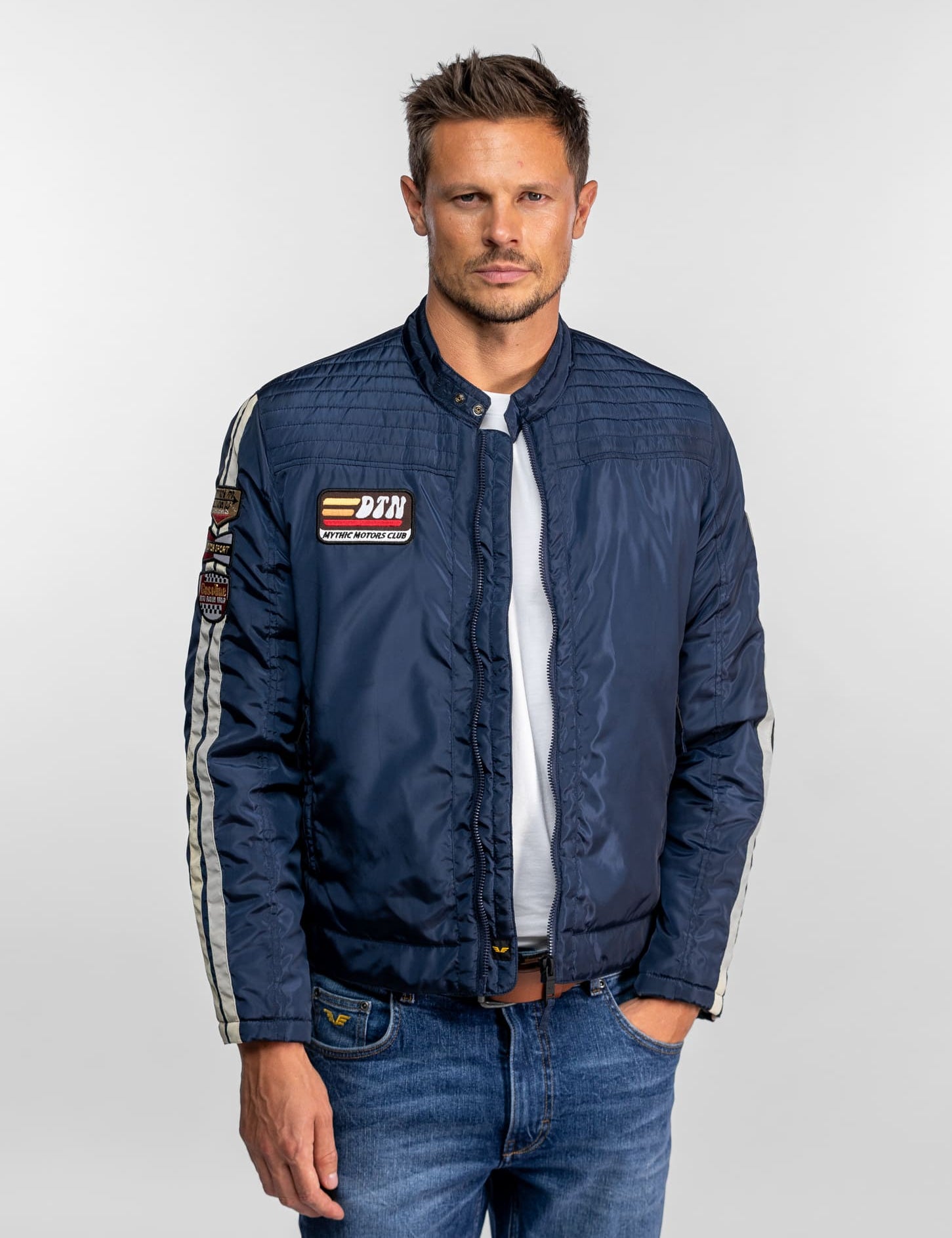 Lansine - Veste moto homme en nylon