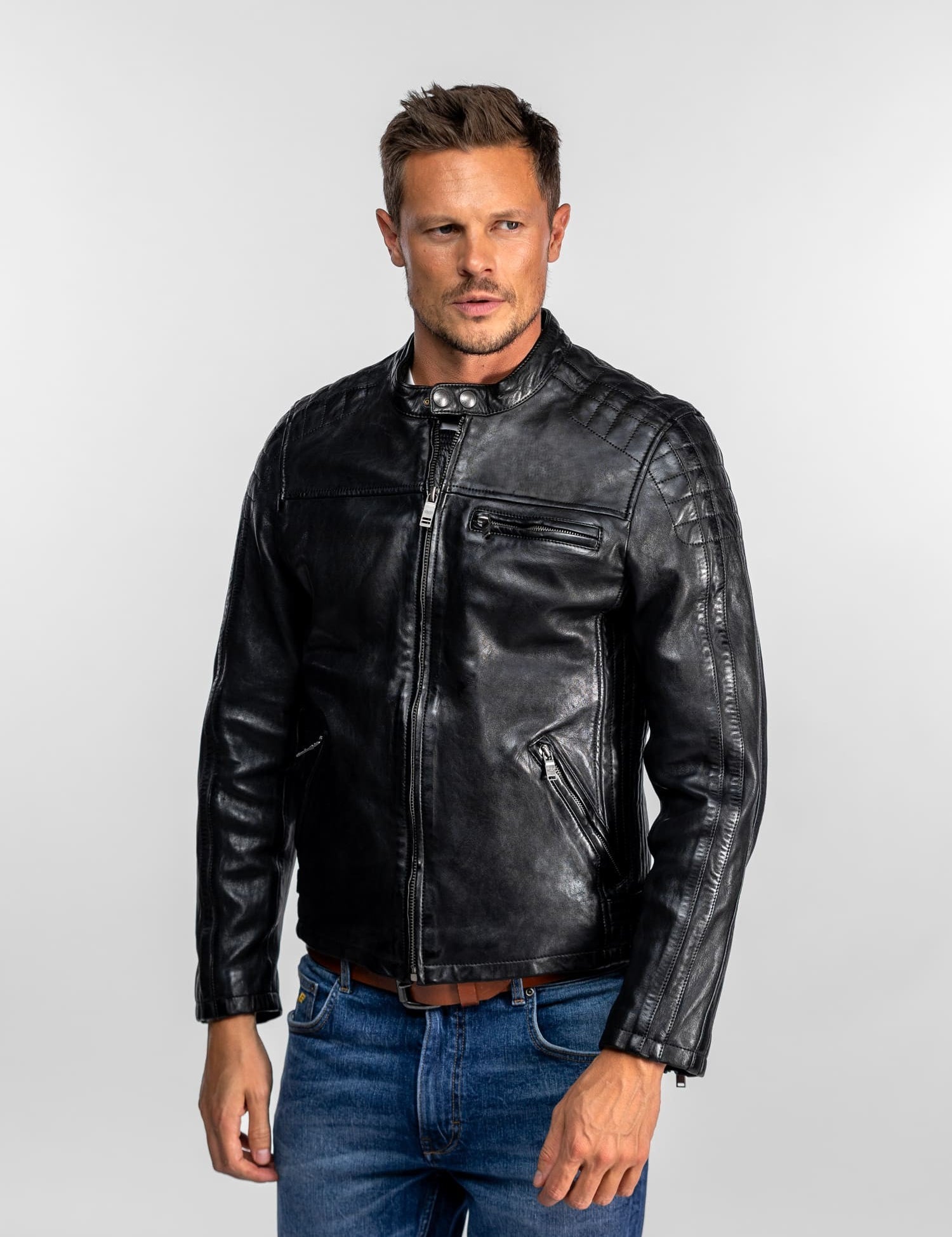 Sumiton - Blouson cuir homme