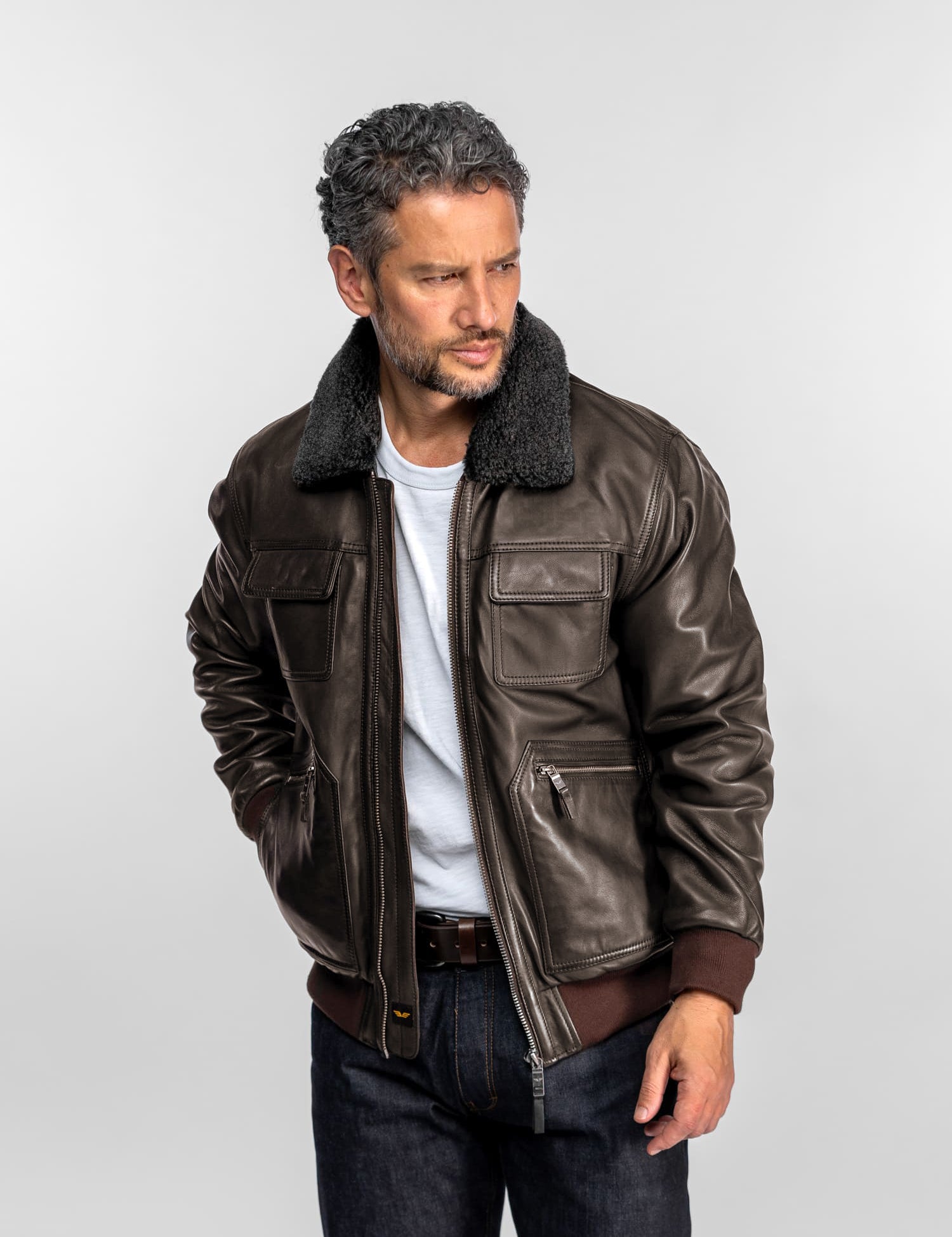Boaz - Blouson cuir aviateur