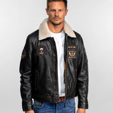 Chatom - Blouson cuir aviateur vintage