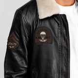 Chatom - Blouson cuir aviateur vintage
