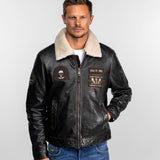Chatom - Blouson cuir aviateur vintage