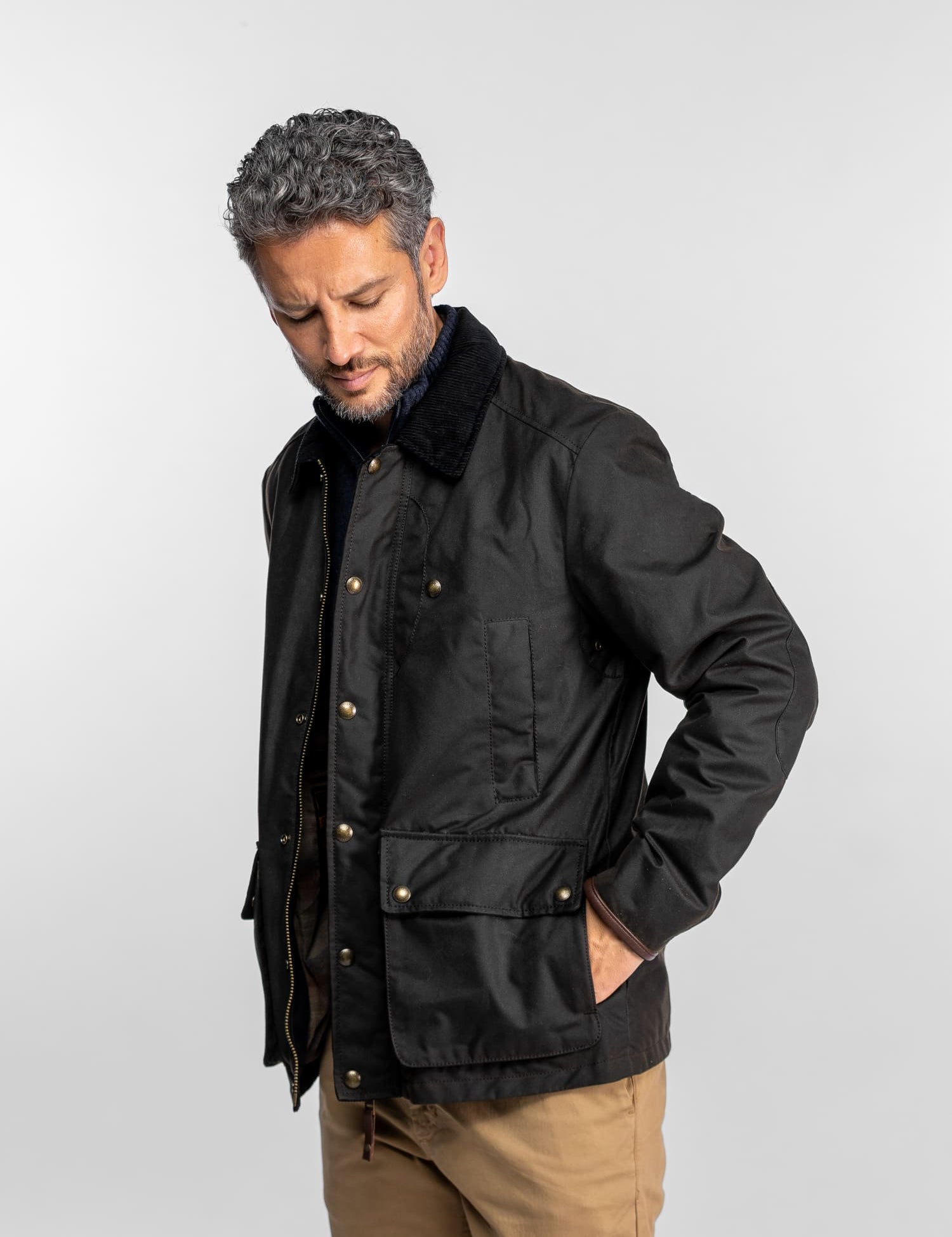 Nogales - Veste en coton enduit homme