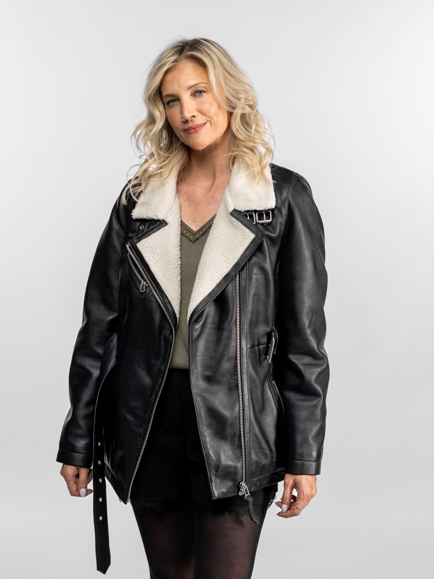 Men's Vintage Sheepskin Leather Jacket - Crowell – Daytona 73