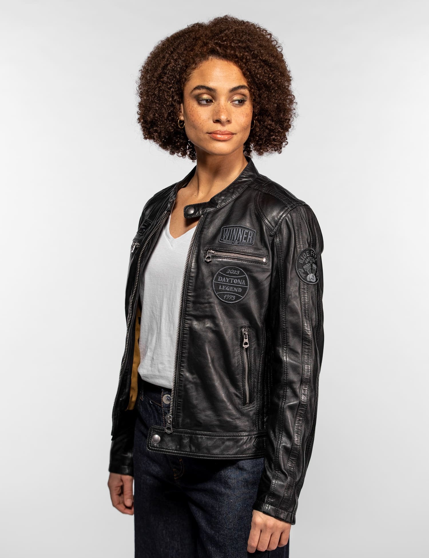 Wartburgin - Blouson moto vintage femme