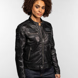 Wartburgin - Blouson moto vintage femme